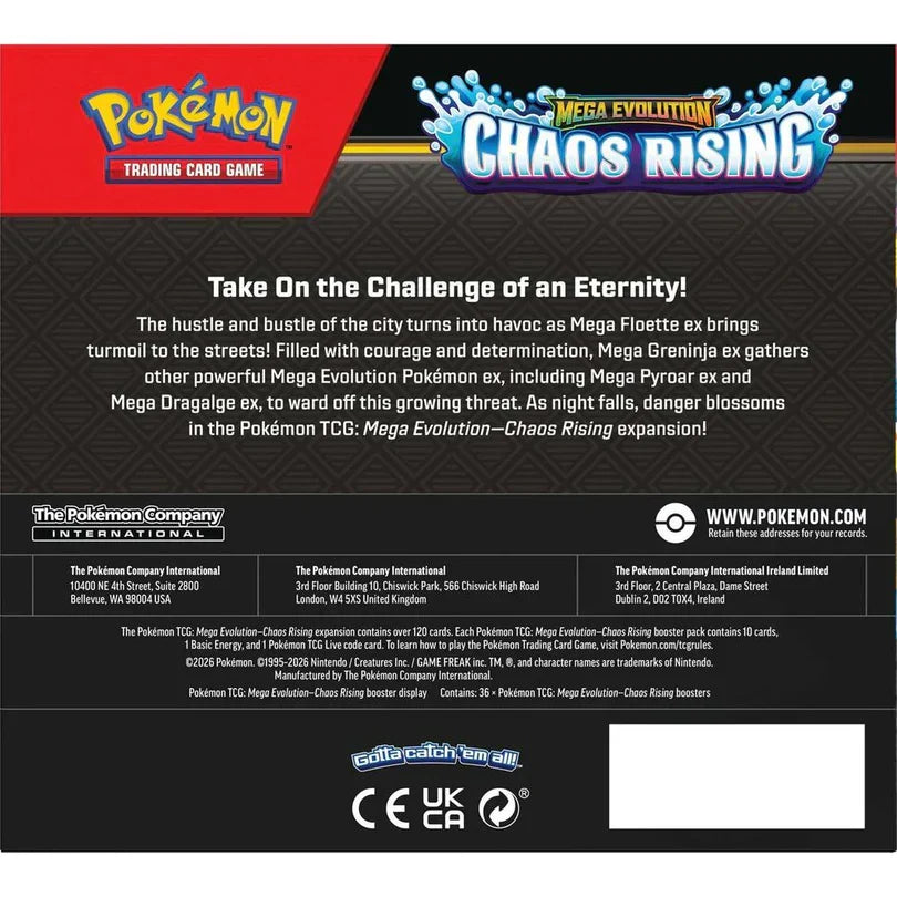 Pokémon TCG Chaos Rising ME04 Booster Box 36 Packs